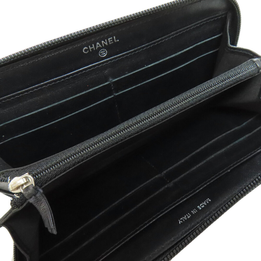 CHANEL Authentic Black Logo Wallet - Picture 4 of 11